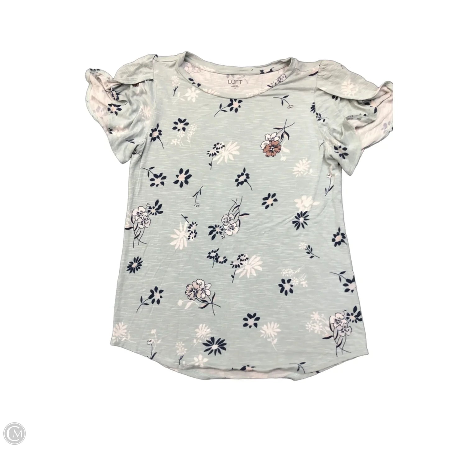Top Short Sleeve By Loft In Green, Size: Xs