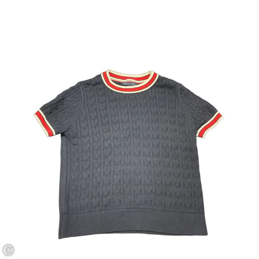 Sweater Short Sleeve By Tommy Hilfiger In Navy, Size: Xl