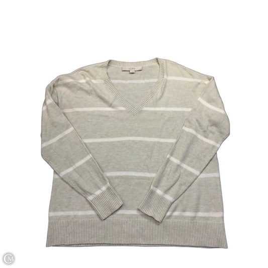 Sweater By Loft In Tan & White, Size: S