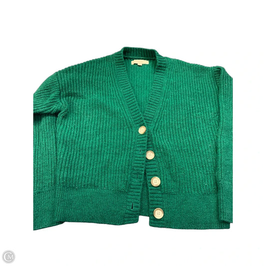 Sweater Cardigan By Loft In Green, Size: M