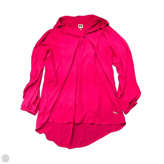 Blouse Long Sleeve By Anne Klein In Pink, Size: M