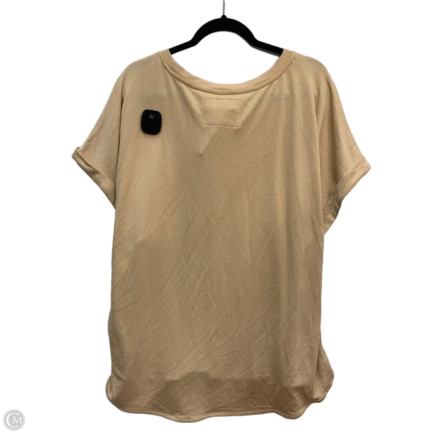 Top Short Sleeve By Cupio In Tan, Size: 2x
