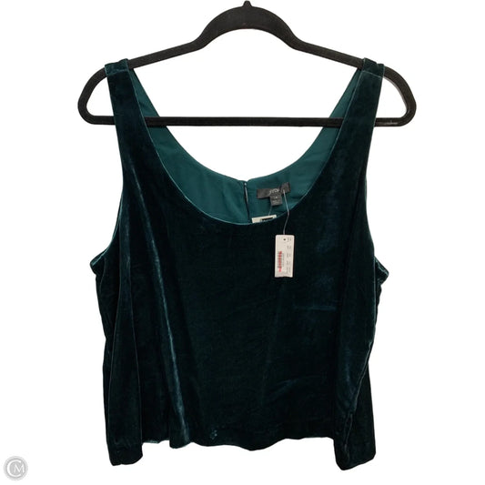Top Sleeveless By J. Crew In Green, Size: 14