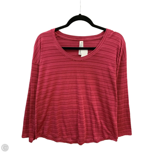Top Long Sleeve By Athleta In Pink, Size: 1x
