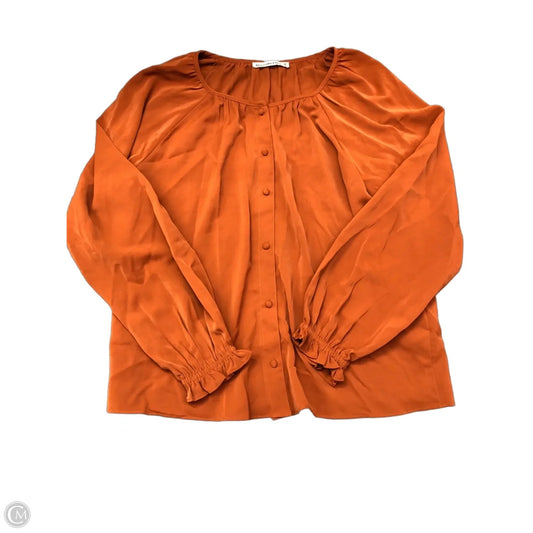 Top Long Sleeve By Abercrombie And Fitch In Orange, Size: M