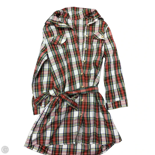 Dress Casual Midi By Vince Camuto In Plaid Pattern, Size: L