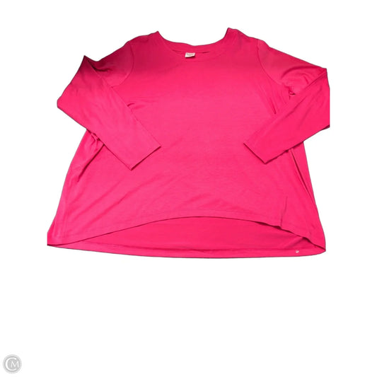 Athletic Top Long Sleeve Crewneck By Athleta In Pink, Size: Xl