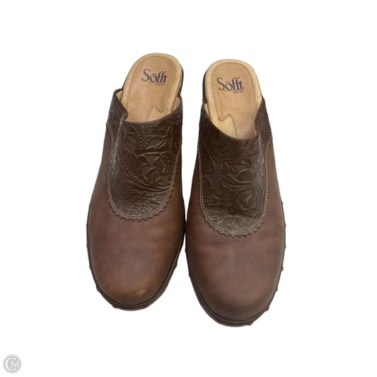 Shoes Heels Block By Sofft In Brown, Size: 9.5