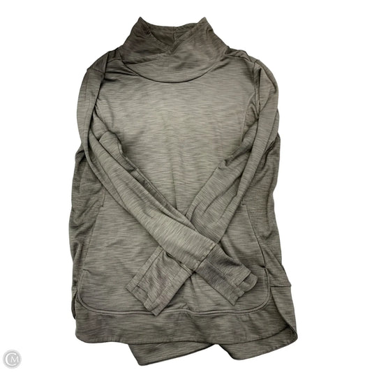 Athletic Top Long Sleeve Collar By Athleta In Grey, Size: M