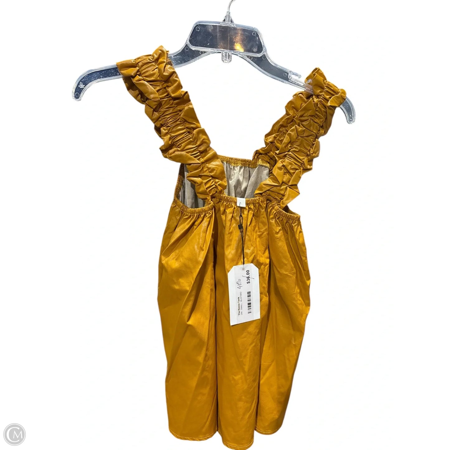 Blouse Sleeveless By Glam In Yellow, Size: S