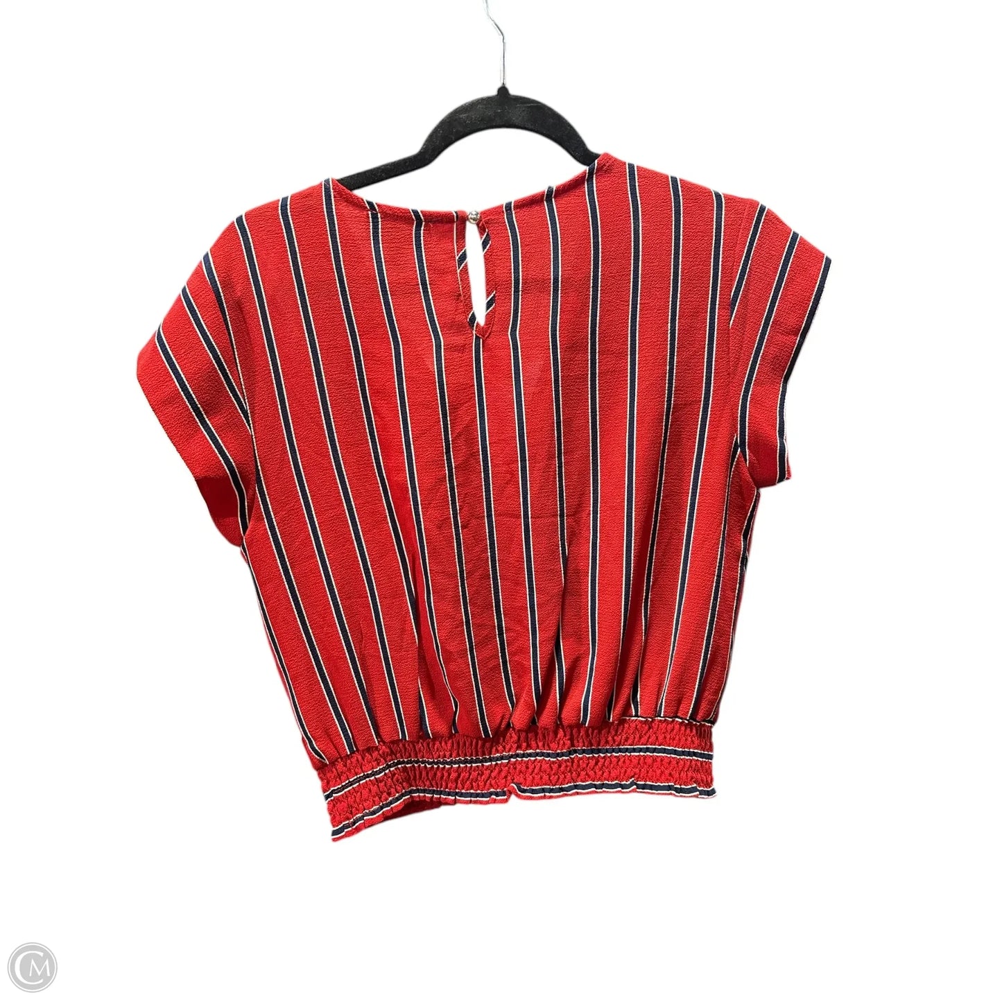 Blouse Short Sleeve By Clothes Mentor In Blue & Red & White, Size: S