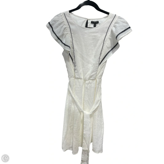 Dress Casual Midi By Banana Republic In Black & Cream, Size: Xs