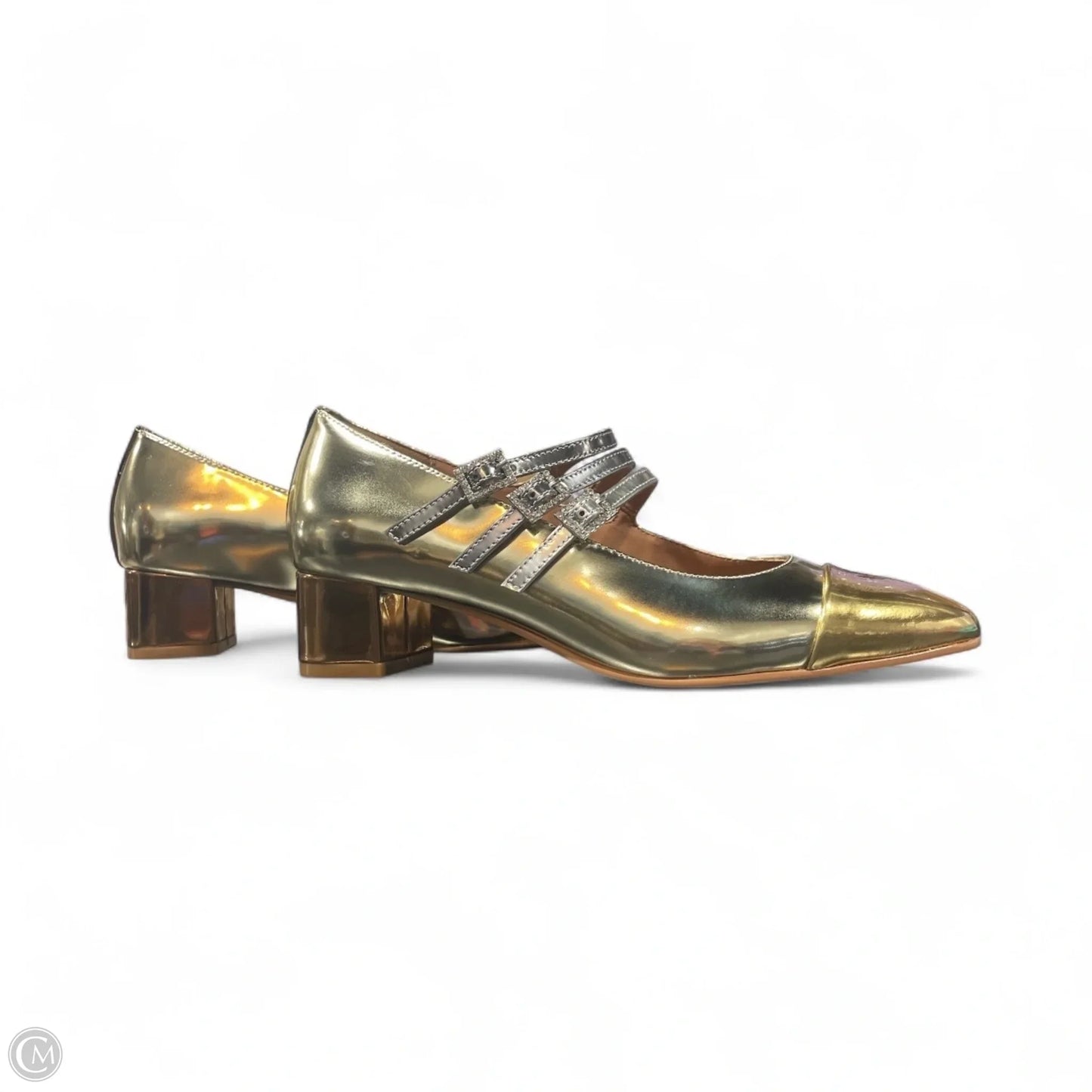 Shoes Heels Block By Kurt Geiger London In Gold, Size: 7