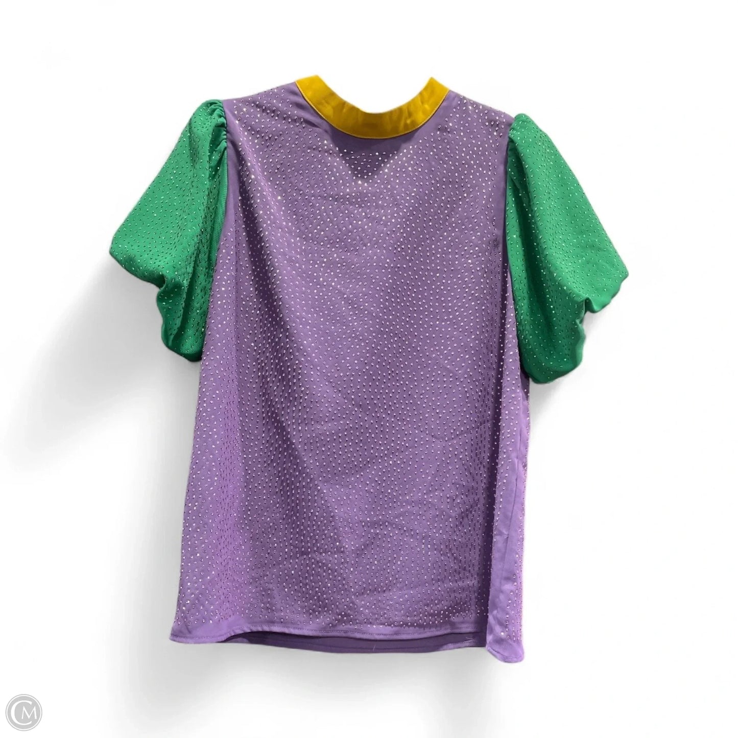 Blouse Short Sleeve By Bibi In Multi-colored, Size: S