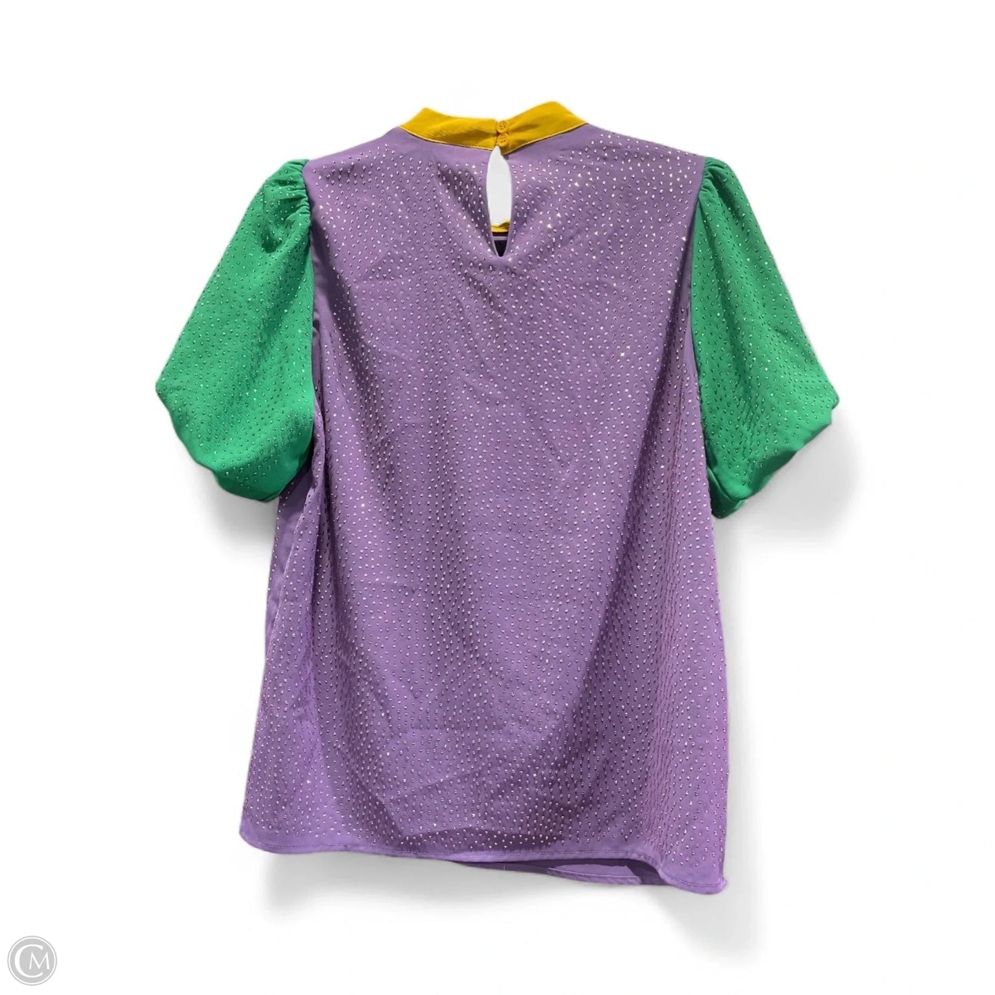 Blouse Short Sleeve By Bibi In Multi-colored, Size: S