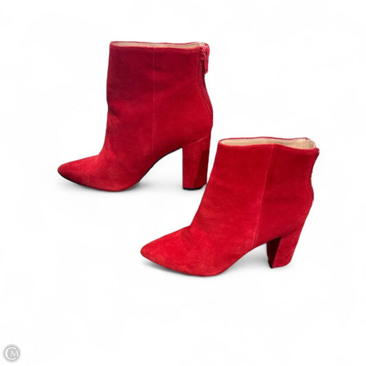 Boots Ankle Heels By Chelsea And Violet In Red, Size: 5.5