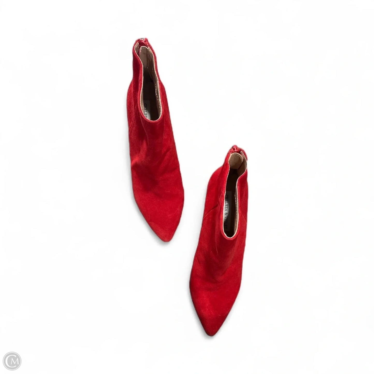 Boots Ankle Heels By Chelsea And Violet In Red, Size: 5.5