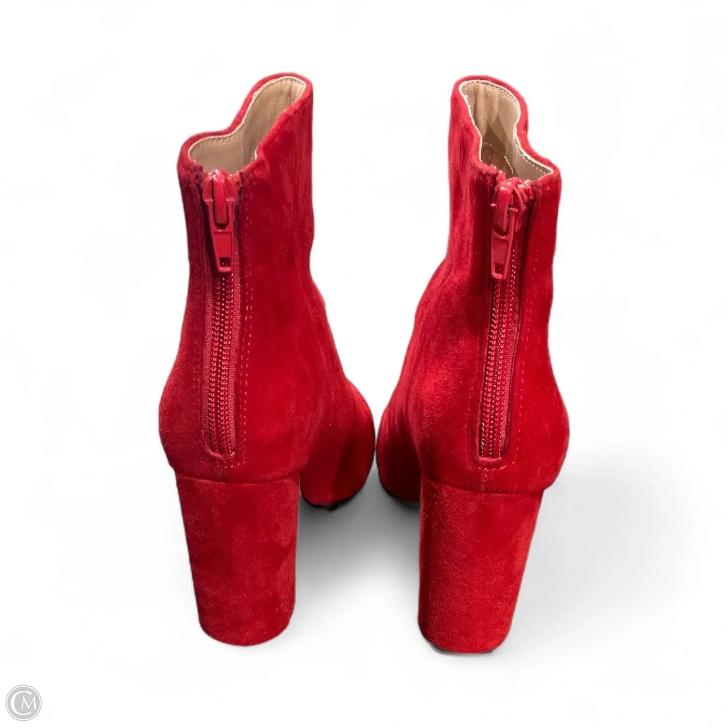 Boots Ankle Heels By Chelsea And Violet In Red, Size: 5.5