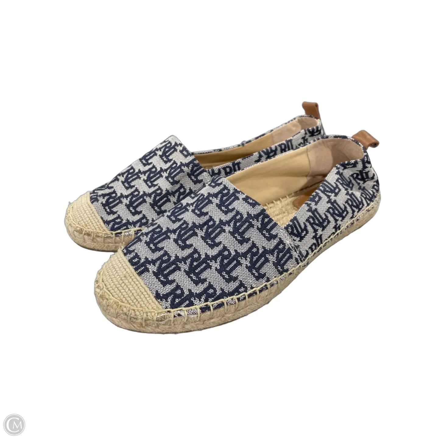 Shoes Flats By Ralph Lauren In Blue & Tan, Size: 9