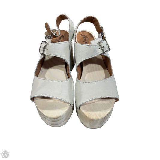 Shoes Heels Block By Free People In Blue & Cream, Size: 6
