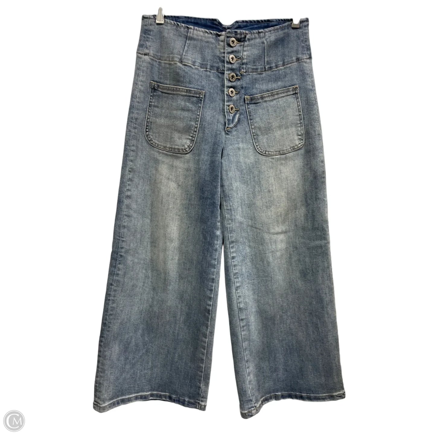 Jeans Wide Leg By Wishlist In Blue Denim, Size: S