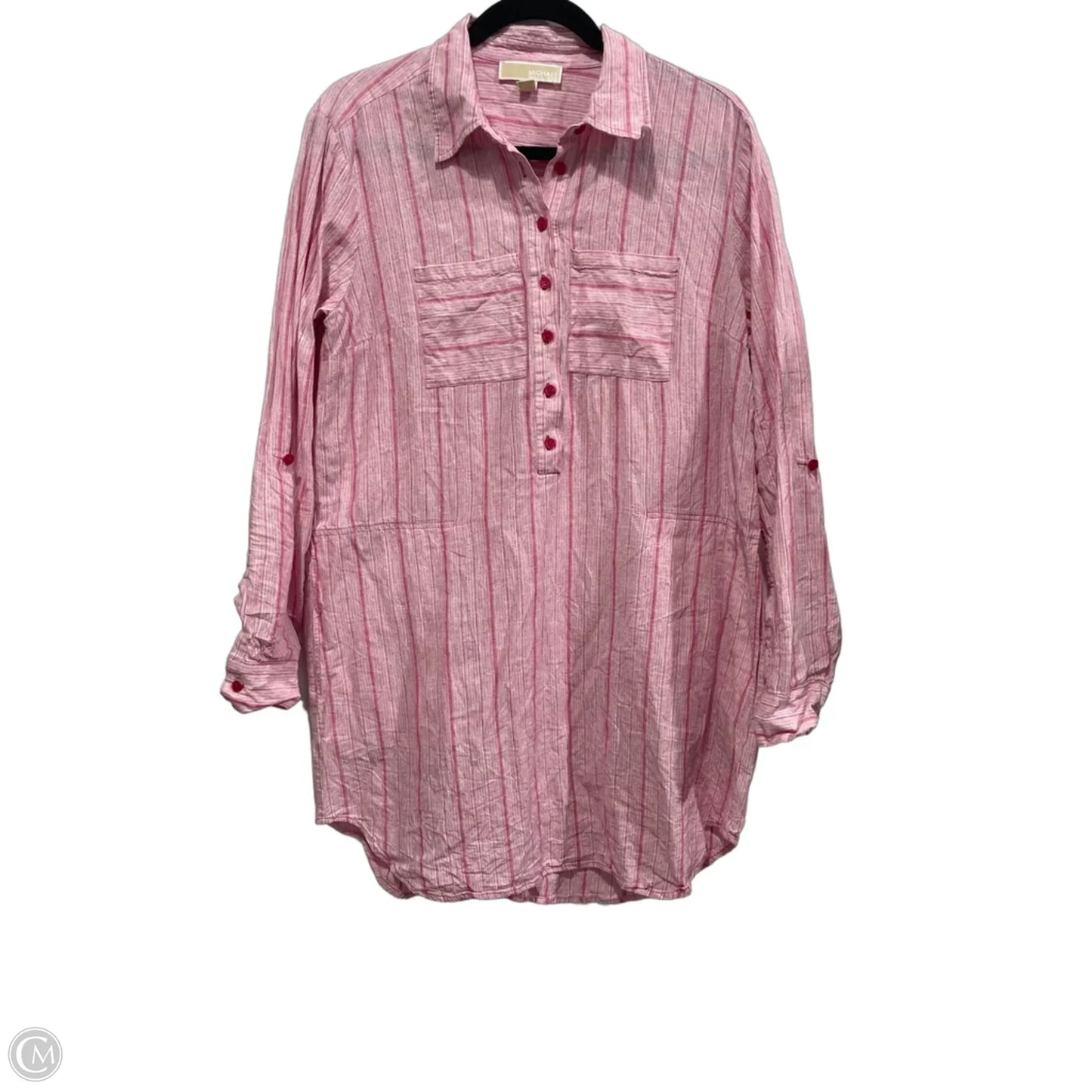 Dress Casual Midi By Michael By Michael Kors In Pink, Size: L
