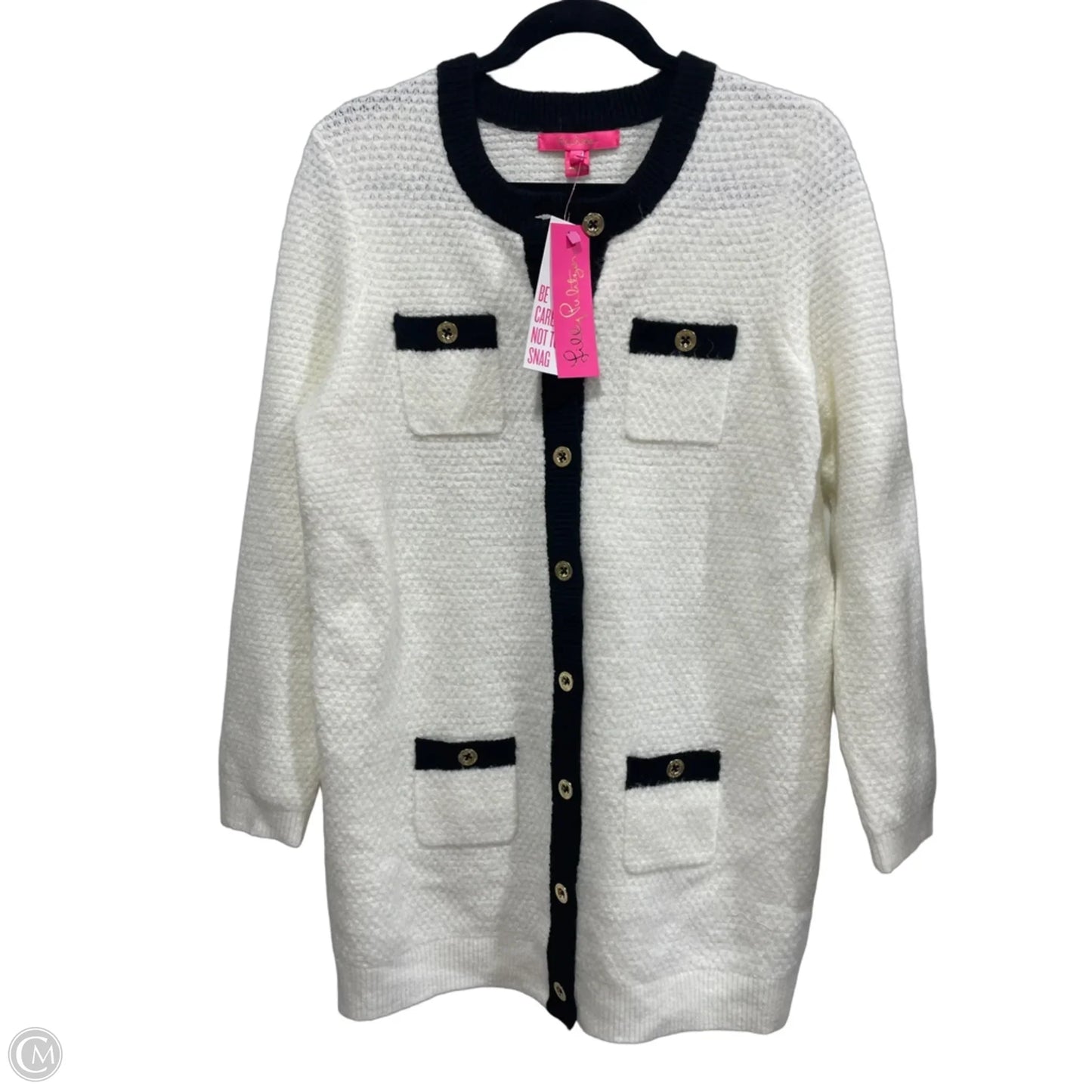 Dress Designer By Lilly Pulitzer In Black & White, Size: L