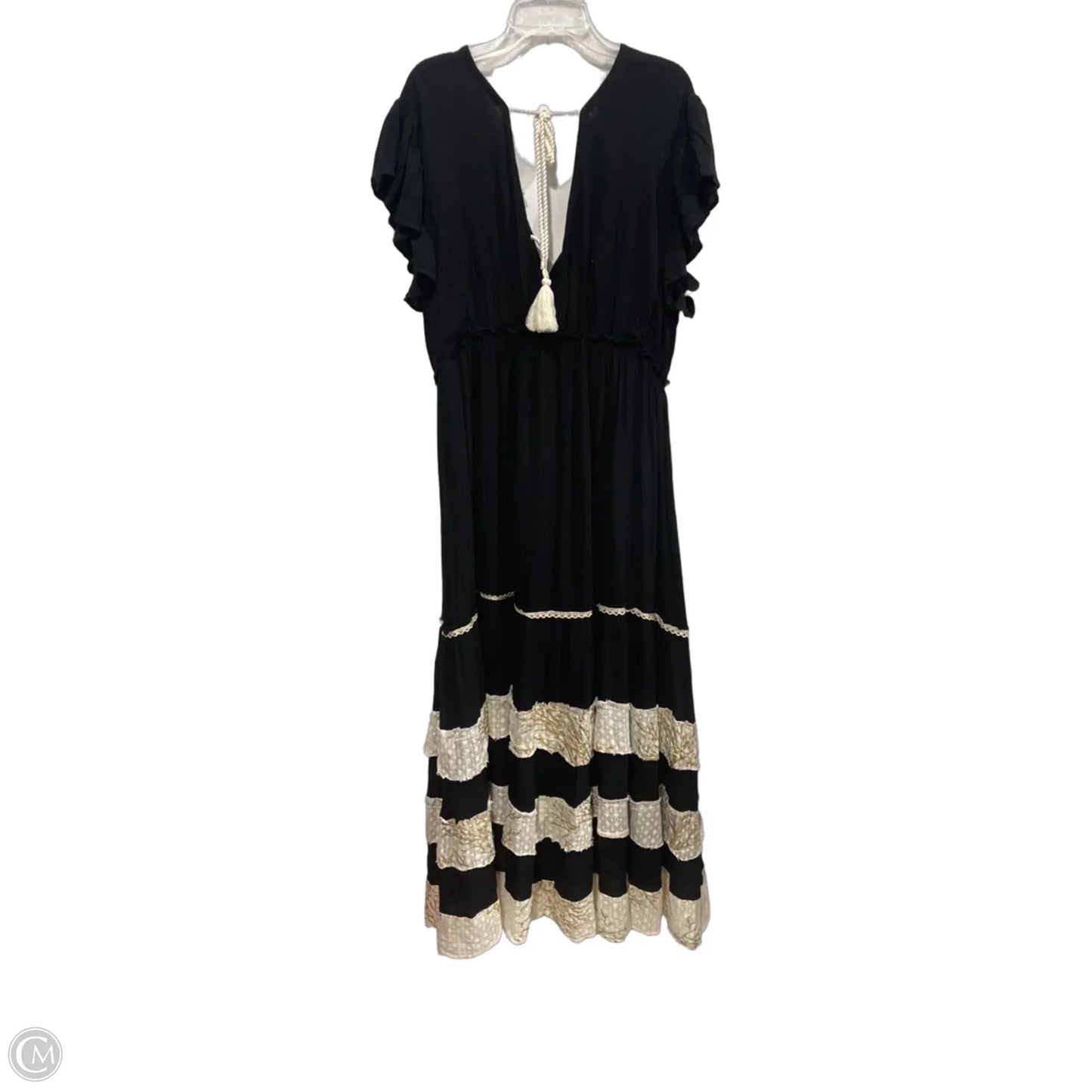 Dress Casual Maxi By Pol In Black & Cream, Size: S