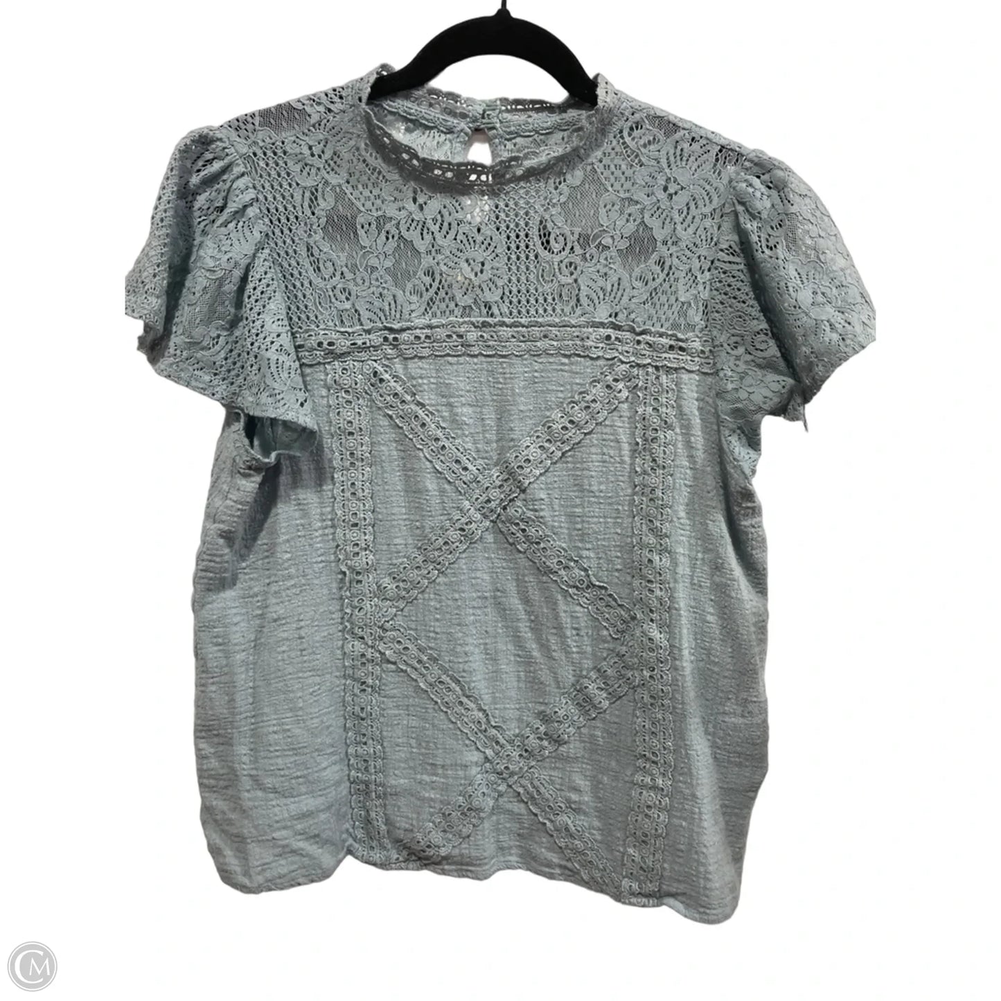 Top Short Sleeve By Entro In Blue, Size: L
