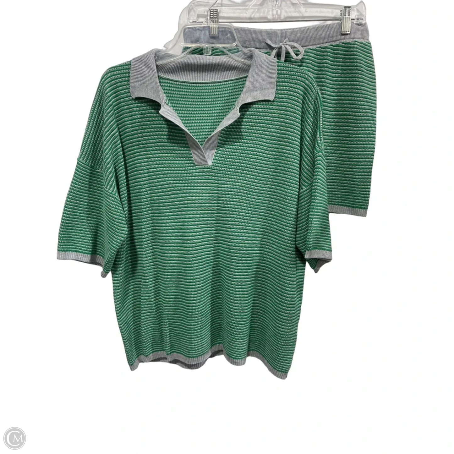 Shorts Set By Clothes Mentor In Striped Pattern, Size: L