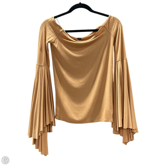 Blouse Long Sleeve By We The Free In Tan, Size: Xs