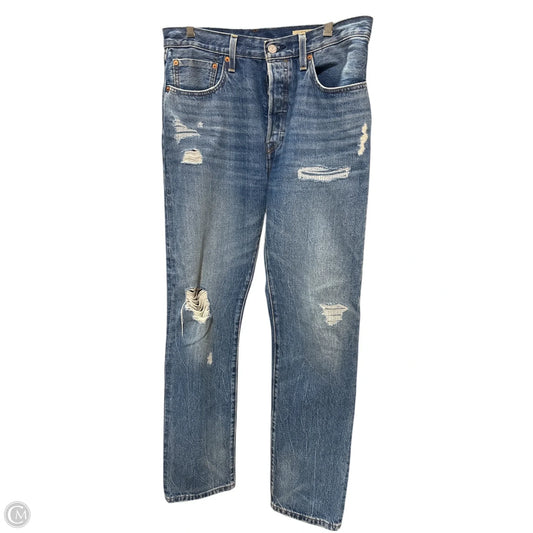 Jeans Straight By Levis In Blue Denim, Size: 10