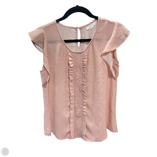 Blouse Sleeveless By Mine In Polkadot Pattern, Size: S