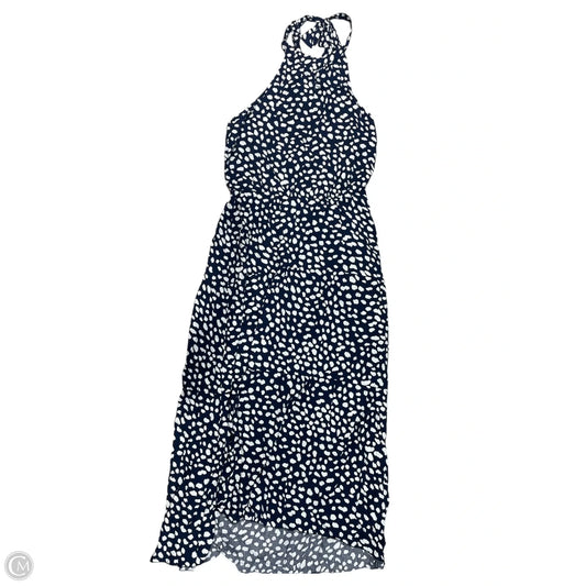 Dress Casual Maxi By Clothes Mentor In Blue & White, Size: L