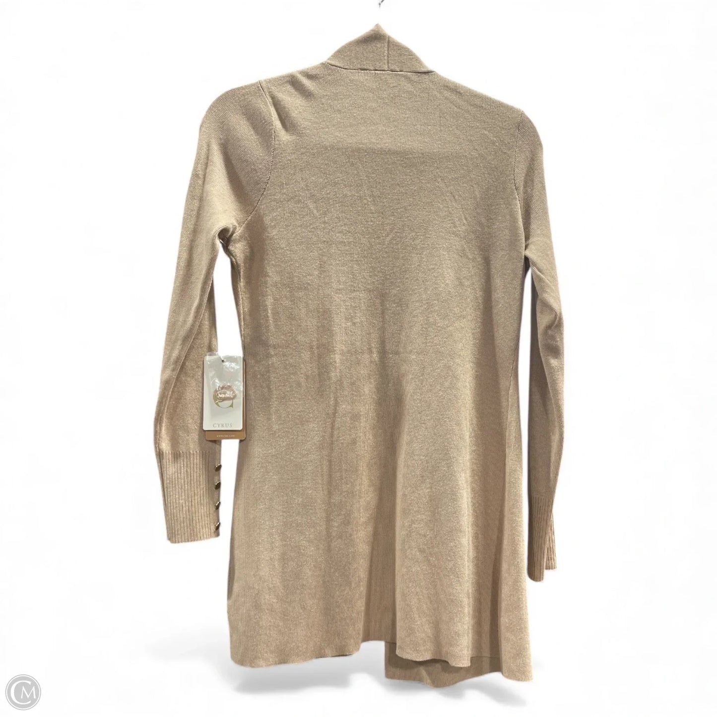 Cardigan By Cyrus Knits In Tan, Size: S