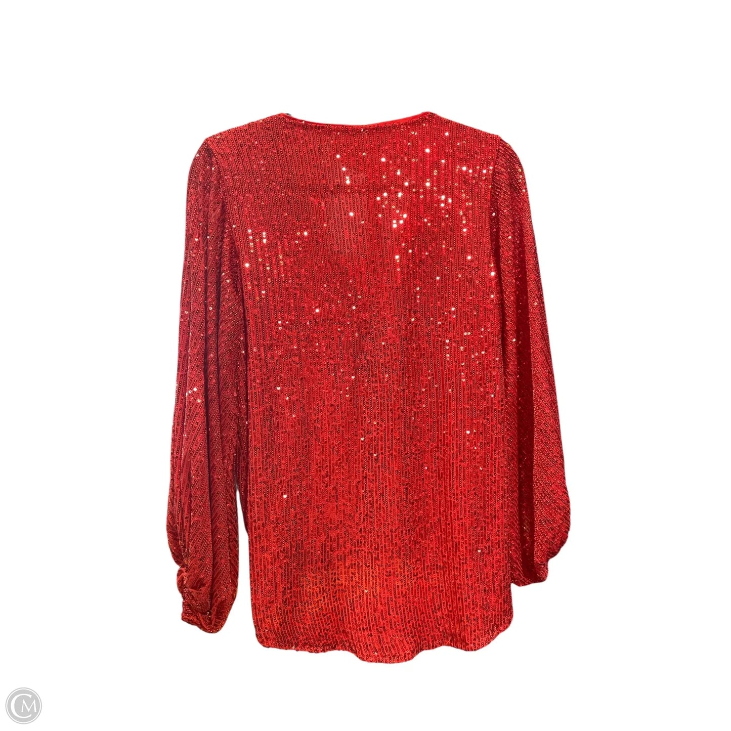 Blouse Long Sleeve By Vine & Love In Red, Size: S