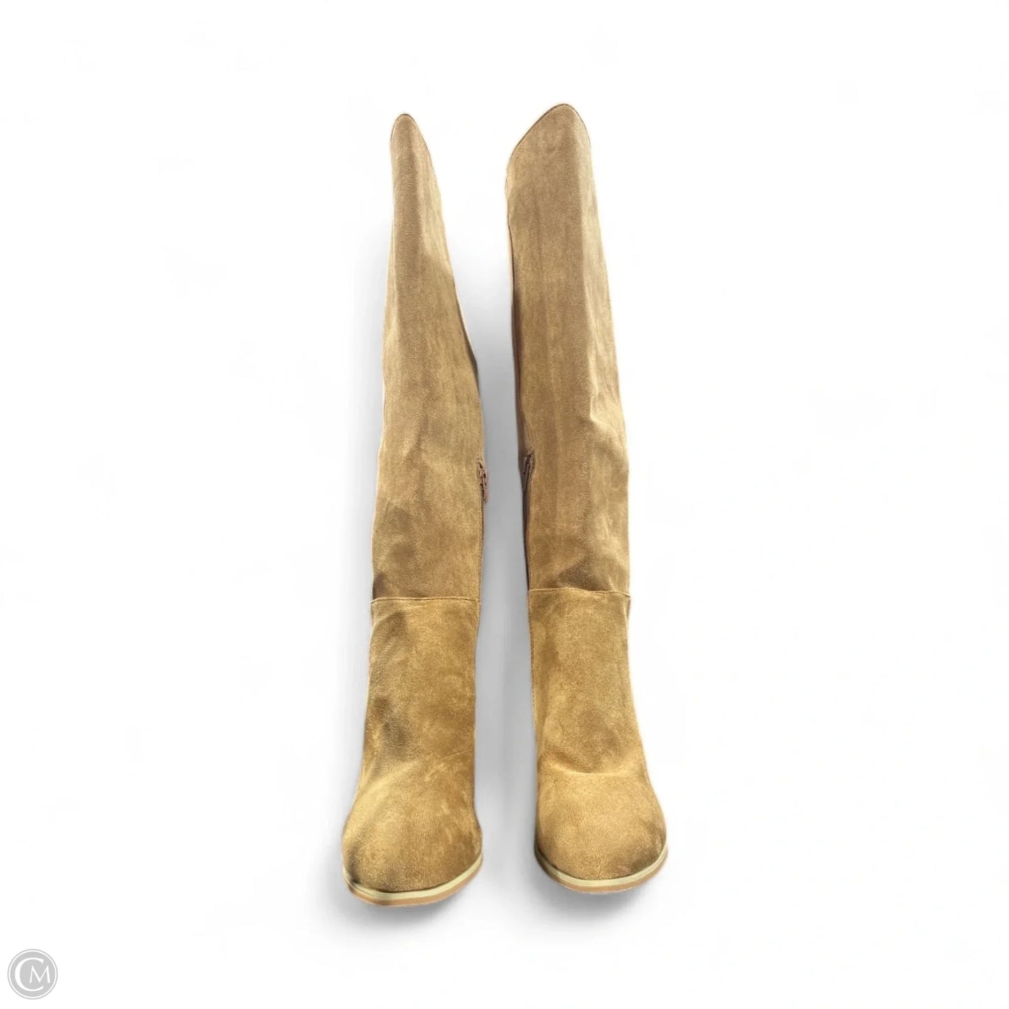 Boots Mid-calf Heels By Clothes Mentor In Tan, Size: 8
