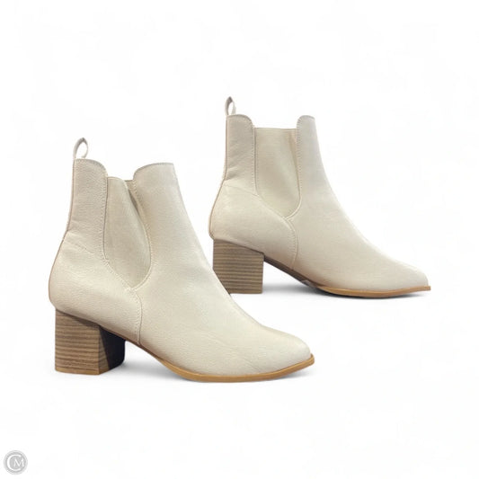 Boots Ankle Heels By Lane Bryant In Cream, Size: 10