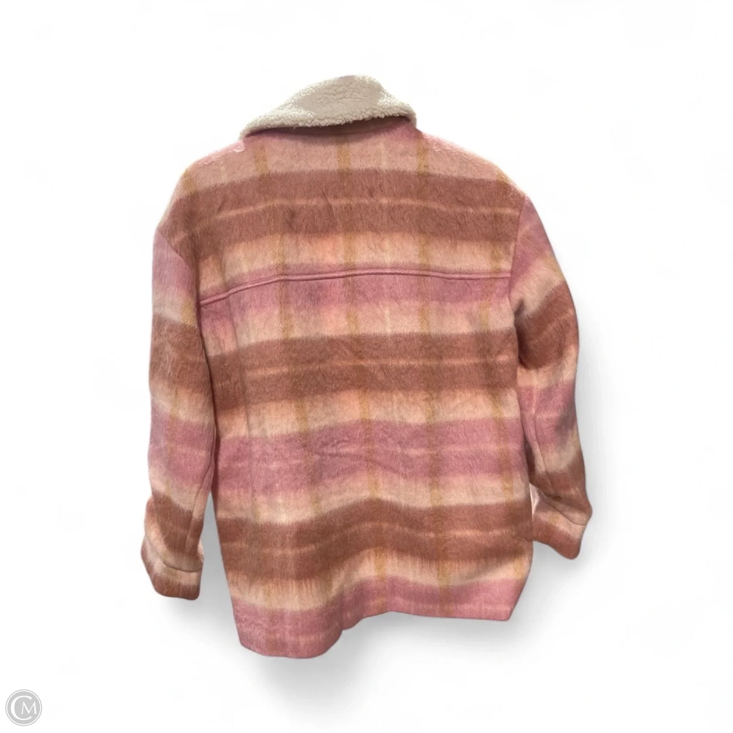 Coat Faux Fur & Sherpa By Lspace In Plaid Pattern, Size: S