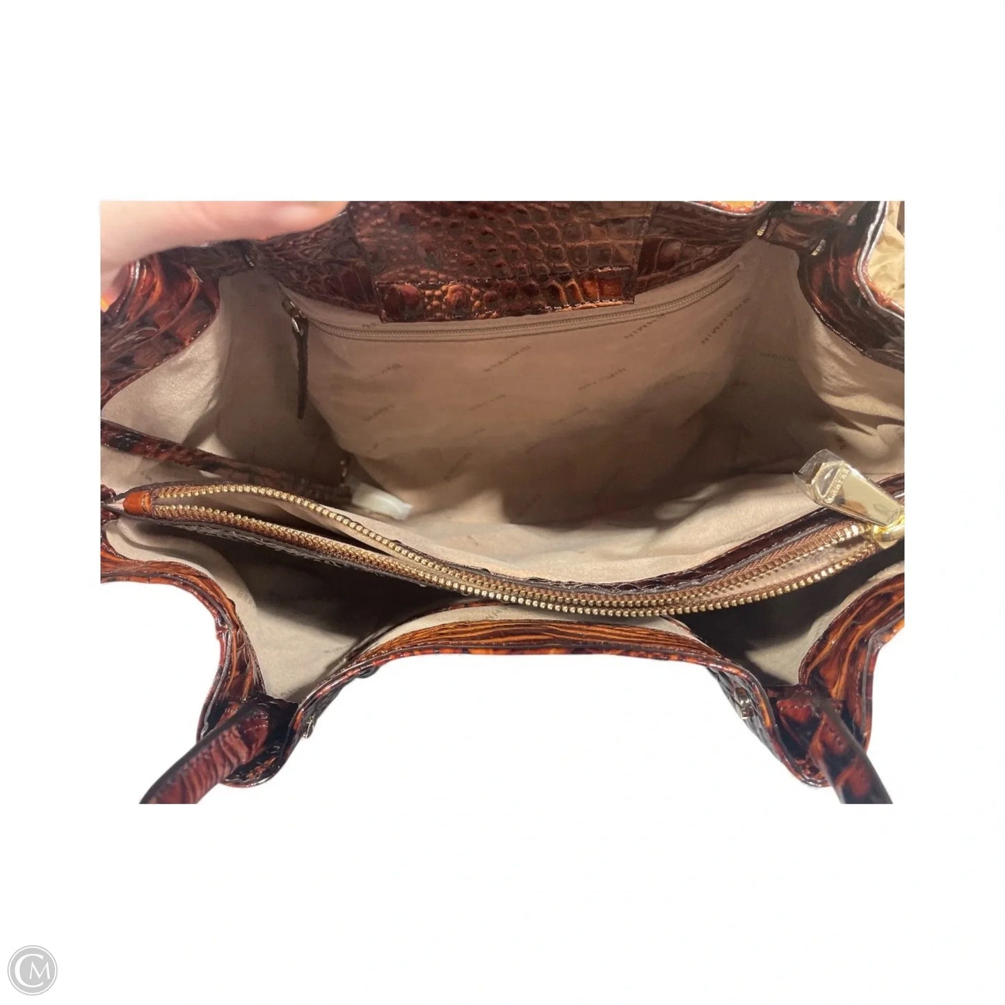 Handbag Designer By Brahmin, Size: Large