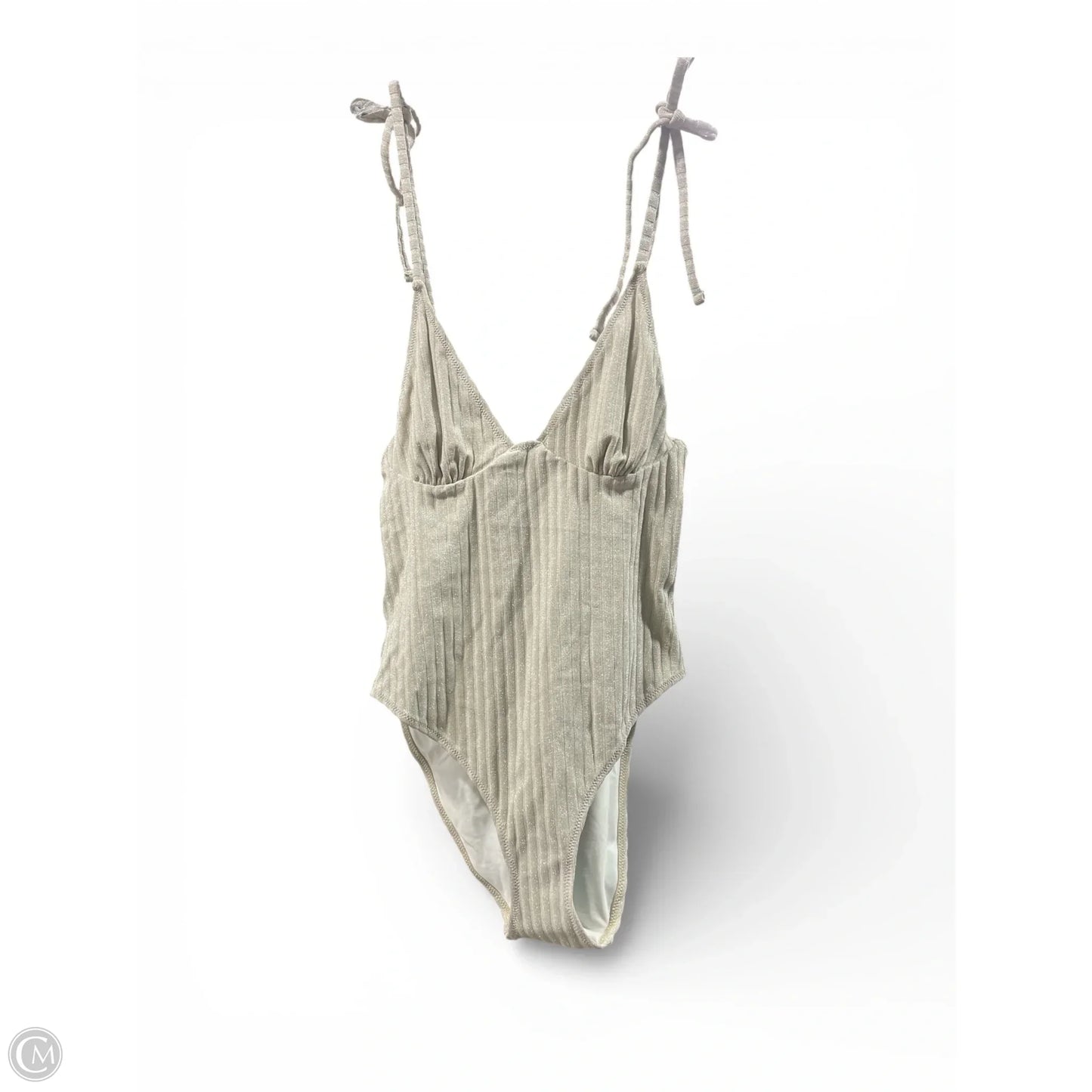 Swimsuit By Solid & Striped In Grey, Size: L