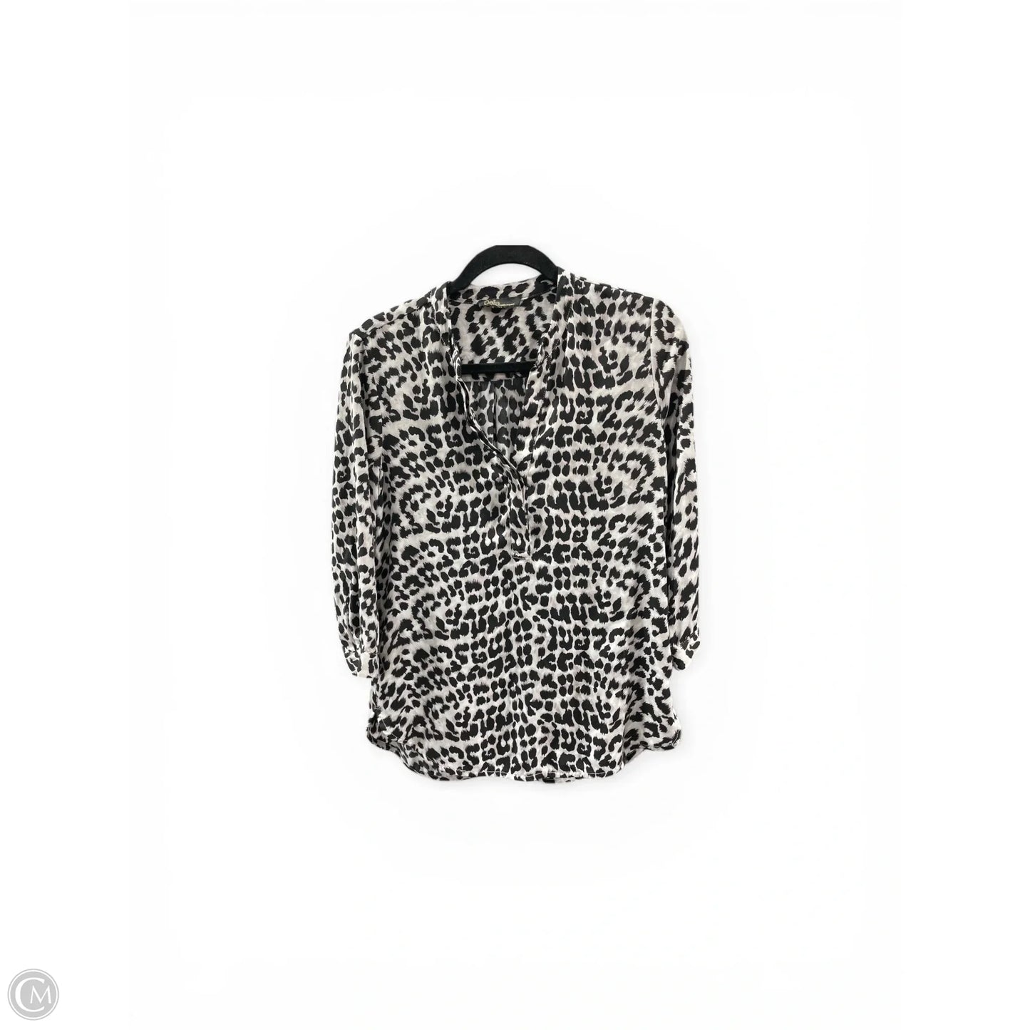 Blouse Long Sleeve By Dalia In Animal Print, Size: S