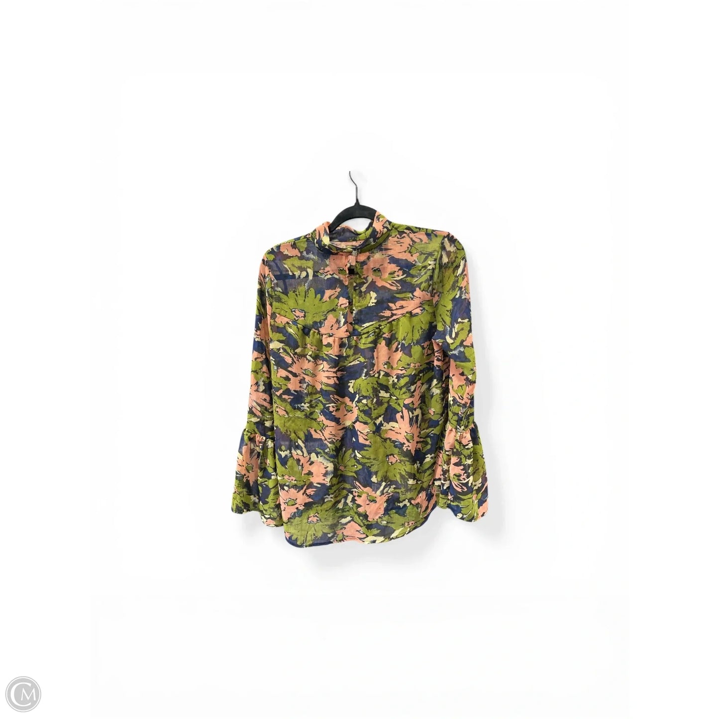 Blouse Long Sleeve By Fabrik In Floral Print, Size: M