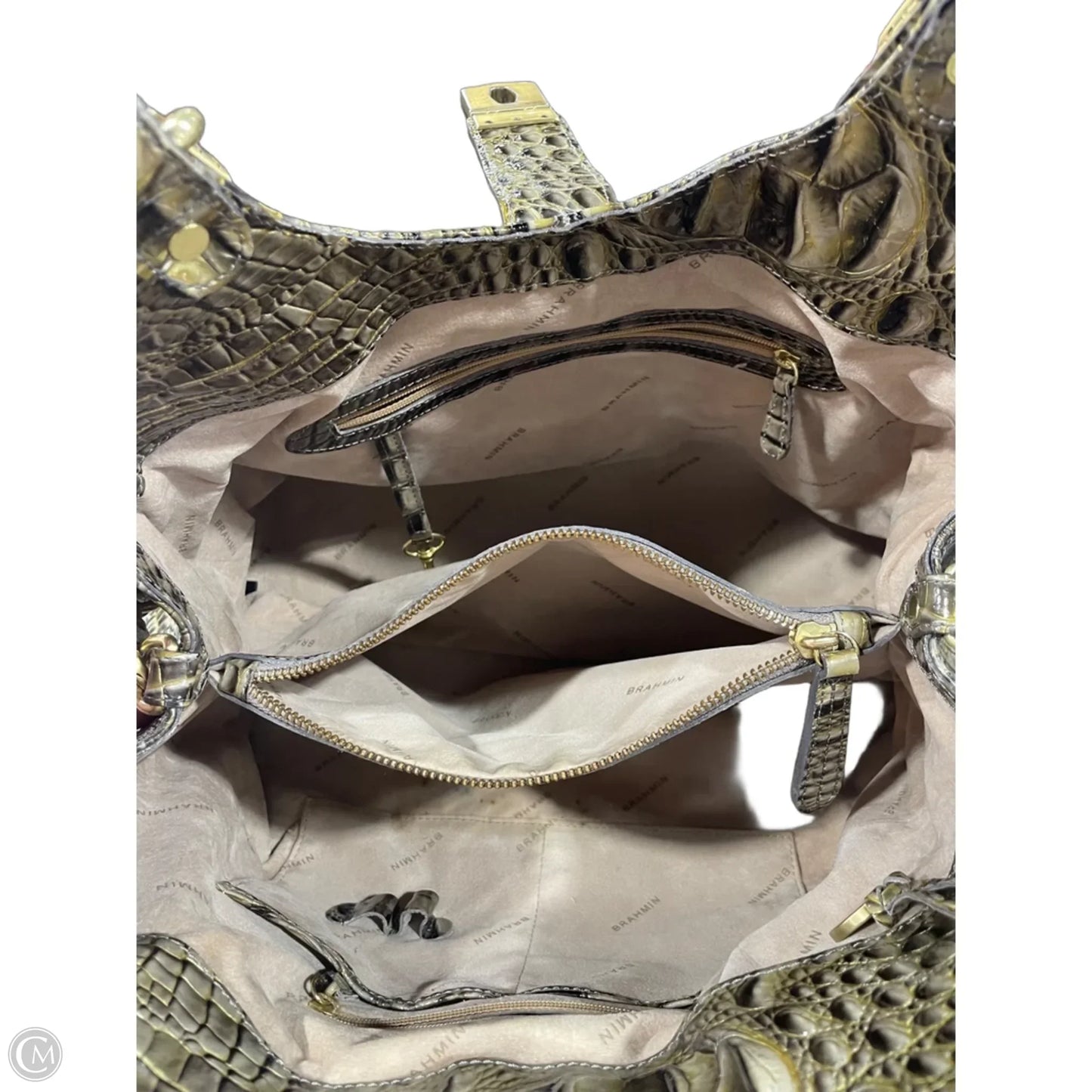 Handbag Designer By Brahmin, Size: Large