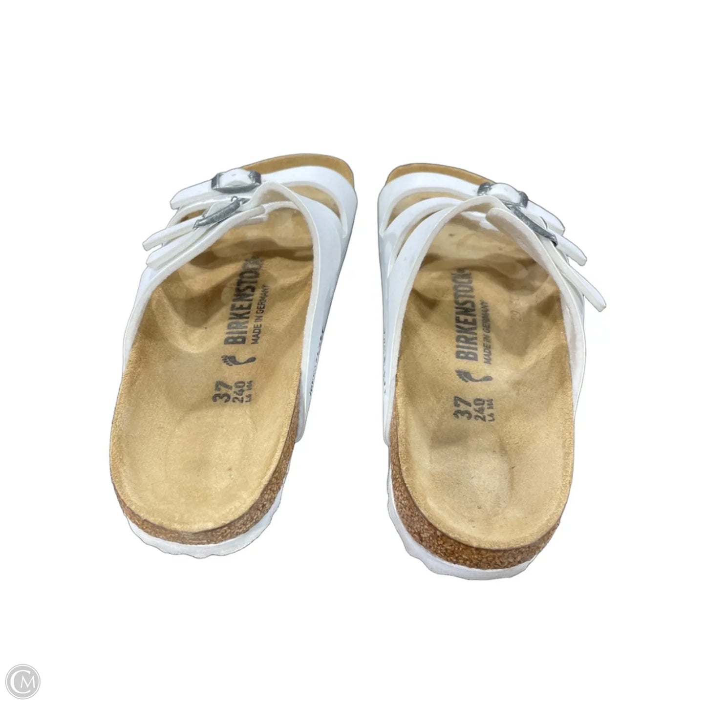 Sandals Flats By Birkenstock In White, Size: 6