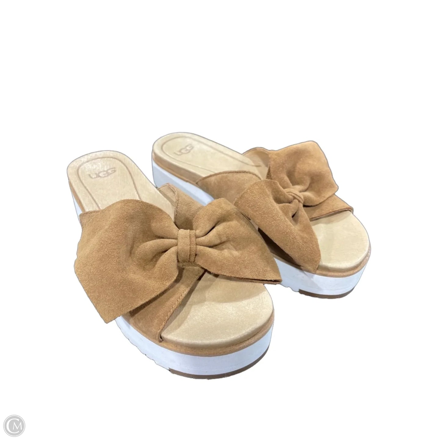 Sandals Designer By Ugg In Brown, Size: 6.5