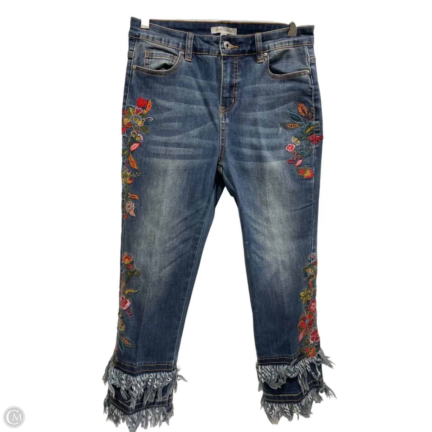 Capris By John Mark In Blue Denim, Size: 4p