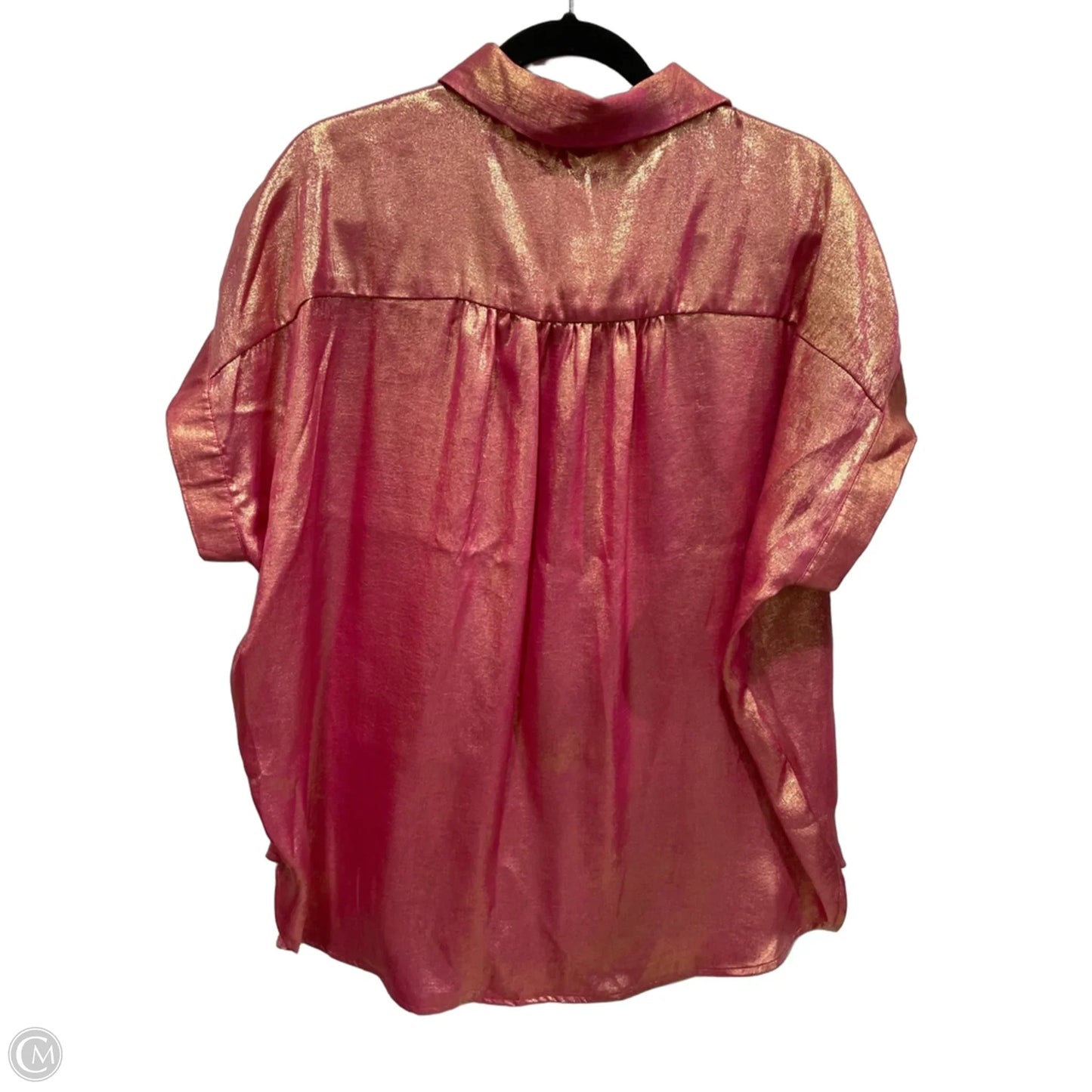 Blouse Short Sleeve By Jodifl In Pink, Size: L