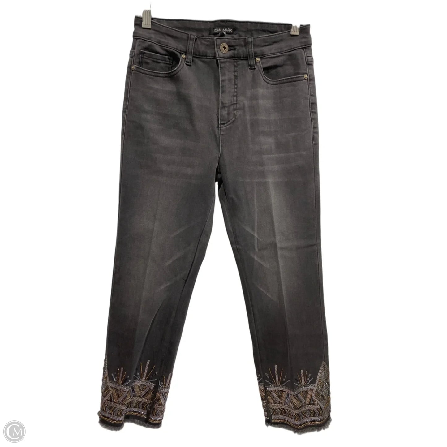 Jeans Cropped By John Mark In Black Denim, Size: 4p