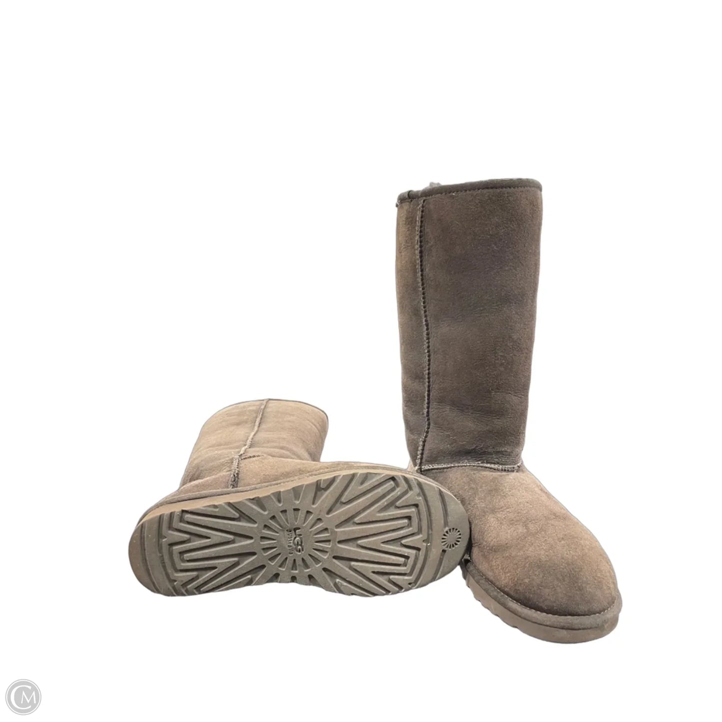 Boots Designer By Ugg In Brown, Size: 8